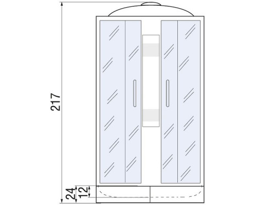 Заказать Душевая кабина River Amur 90x90 МТ 10000001439 с поддоном в магазине сантехники Santeh-Crystal.ru