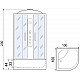 Купить Душевая кабина River Desna XL 100x100 MT 10000006149 с гидромассажем в магазине сантехники Santeh-Crystal.ru