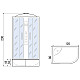 Купить Душевая кабина River Dunay XL 120x80 MT L 10000006184 с гидромассажем в магазине сантехники Santeh-Crystal.ru