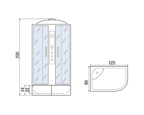 Santeh-Crystal.ru: Душевая кабина River Dunay XL 120x80 TH R 10000006182 с гидромассажем Заказать Душевая кабина River Dunay XL 120x80 TH R 10000006182 с гидромассажем в магазине сантехники Santeh-Crystal.ru