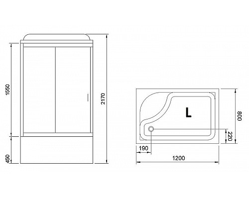 Santeh-Crystal.ru: Душевая кабина Royal Bath 120x80 RB8120BP5-WC-L без гидромассажа Приобрести Душевая кабина Royal Bath 120x80 RB8120BP5-WC-L без гидромассажа в магазине сантехники Santeh-Crystal.ru