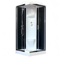 Душевая кабина Royal Bath HP 80х80 RB80HP6-BT-CH стекло прозрачное задняя стенка Черная