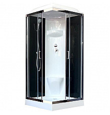 Душевая кабина Royal Bath HP 80х80 RB80HP6-BT-CH стекло прозрачное задняя стенка Черная