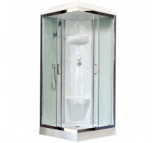 Душевая кабина Royal Bath HP 90х90 RB90HP6-WT-CH стекло прозрачное задняя стенка Белая