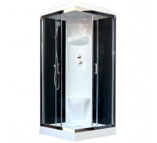 Душевая кабина Royal Bath HP 90х90 RB90HP6-BT-CH стекло прозрачное задняя стенка Черная
