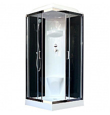 Душевая кабина Royal Bath HP 90х90 RB90HP6-BT-CH стекло прозрачное задняя стенка Черная