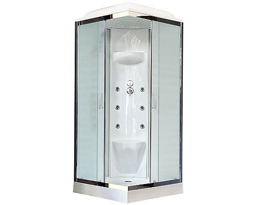 Santeh-Crystal.ru: Душевая кабина Royal Bath HP 90х90 RB90HP7-WC-CH с гидромассажем стекло матовое задняя стенка Белая Купить Душевая кабина Royal Bath HP 90х90 RB90HP7-WC-CH с гидромассажем стекло матовое задняя стенка Белая в магазине сантехники Santeh-Crystal.ru