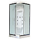 Купить Душевая кабина Royal Bath HP 90х90 RB90HP7-WC-CH с гидромассажем стекло матовое задняя стенка Белая в магазине сантехники Santeh-Crystal.ru