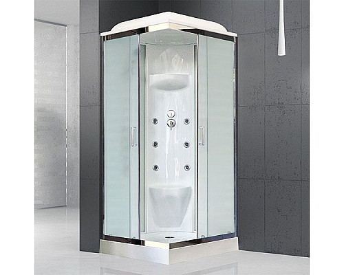 Santeh-Crystal.ru: Душевая кабина Royal Bath HP 90х90 RB90HP7-WC-CH с гидромассажем стекло матовое задняя стенка Белая Купить Душевая кабина Royal Bath HP 90х90 RB90HP7-WC-CH с гидромассажем стекло матовое задняя стенка Белая в магазине сантехники Santeh-Crystal.ru