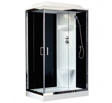 Душевая кабина Royal Bath HP 120х80 RB8120HP6-BT-CH-R стекло прозрачное задняя стенка Черная