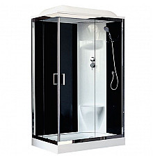 Душевая кабина Royal Bath HP 120х80 RB8120HP6-BT-CH-R стекло прозрачное задняя стенка Черная
