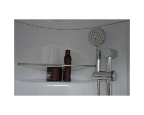 Купить Душевая кабина Royal Bath NRW 90x90 RB90NRW-T-CH с гидромассажем стекло прозрачное задняя стенка Белая в магазине сантехники Santeh-Crystal.ru