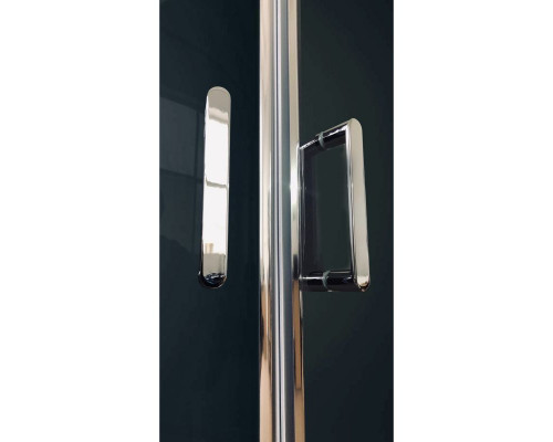 Купить Душевая кабина Royal Bath NRW 90x90 RB90NRW-T-CH с гидромассажем стекло прозрачное задняя стенка Белая в магазине сантехники Santeh-Crystal.ru