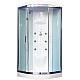 Приобрести Душевая кабина Royal Bath НК 100x100 RB100HK7-WT-CH с гидромассажем стекло прозрачное задняя стенка Белая в магазине сантехники Santeh-Crystal.ru