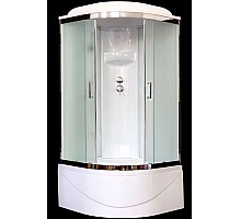 Душевая кабина Royal Bath НК RB90HK1-T-CH 90x90 стекло прозрачное задняя стенка Белая