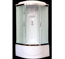 Душевая кабина Royal Bath НК RB90HK1-T-CH 90x90 стекло прозрачное задняя стенка Белая