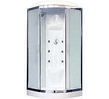 Душевая кабина Royal Bath НК 90x90 RB90HK7-WC-CH с гидромассажем стекло матовое задние стенки Белые