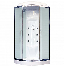 Душевая кабина Royal Bath НК 90x90 RB90HK7-WC-CH с гидромассажем стекло матовое задние стенки Белые