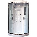 Душевая кабина Royal Bath НК RB90HK2-T-CH 90x90 с гидромассажем профиль Хром задняя стенка Белая