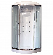 Душевая кабина Royal Bath НК RB90HK2-T-CH 90x90 с гидромассажем профиль Хром задняя стенка Белая