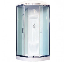 Душевая кабина Royal Bath НК 100x100 RB100HK6-WT-CH стекло прозрачное задняя стенка Белая