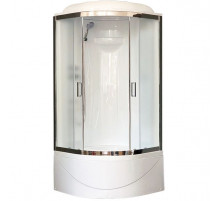 Душевая кабина Royal Bath ВК 90x90 RB90BK1-M-CH стекло матовое задние стенки Белые