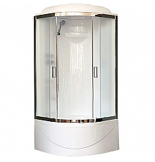 Душевая кабина Royal Bath ВК 90x90 RB90BK1-M-CH стекло матовое задние стенки Белые