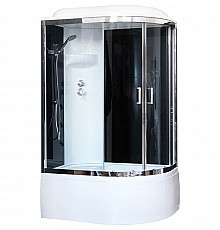 Душевая кабина Royal Bath ВК 120x80 RB8120BK6-BT-CH-L стекло прозрачное задние стенки Черные