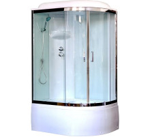 Душевая кабина Royal Bath ВК 120x80 RB8120BK6-WT-CH-L стекло прозрачное задние стенки Белые