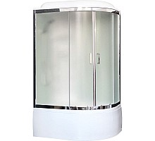 Душевая кабина Royal Bath ВК 120x80 RB8120BK3-WC-CH-L с гидромассажем стекло матовое задние стенки Белые