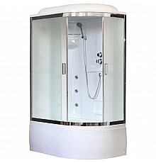 Душевая кабина Royal Bath ВК 120x80 RB8120BK2-M-CH-L с гидромассажем стекло матовое задние стенки Белые
