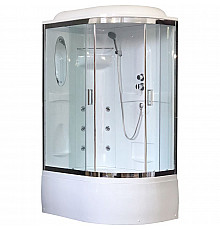 Душевая кабина Royal Bath ВК 120x80 RB8120BK2-T-CH-L с гидромассажем стекло прозрачное задние стенки Белые