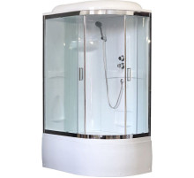 Душевая кабина Royal Bath ВК 120x80 RB8120BK1-T-CH-L стекло прозрачное задние стенки Белые