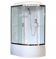 Душевая кабина Royal Bath ВК 120x80 RB8120BK1-T-CH-L стекло прозрачное задние стенки Белые