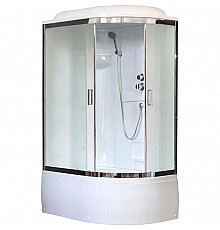 Душевая кабина Royal Bath ВК 120x80 RB8120BK1-M-CH-L стекло матовое задние стенки Белые