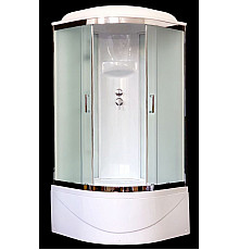 Душевая кабина Royal Bath ВК 90x90 RB90BK6-WC-CH стекло матовое задняя стенка Белая