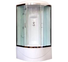Душевая кабина Royal Bath ВК 90x90 RB90BK6-WT-CH стекло прозрачное задняя стенка Белая