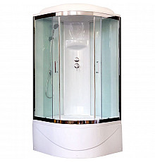 Душевая кабина Royal Bath ВК 90x90 RB90BK6-WT-CH стекло прозрачное задняя стенка Белая