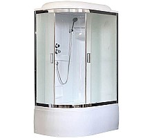 Душевая кабина Royal Bath ВК 120x80 RB8120BK1-M-CH-R стекло матовое задние стенки Белые