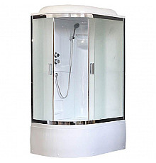 Душевая кабина Royal Bath ВК 120x80 RB8120BK1-M-CH-R стекло матовое задние стенки Белые