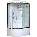 Душевая кабина Royal Bath ВК 120x80 RB8120BK2-T-CH-R с гидромассажем стекло прозрачное задние стенки Белые