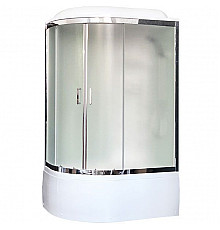 Душевая кабина Royal Bath ВК 120x80 RB8120BK3-WC-CH-R с гидромассажем стекло матовое задние стенки Белые