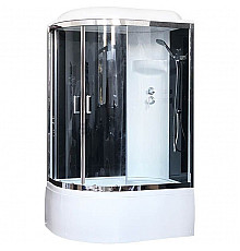 Душевая кабина Royal Bath ВК 120x80 RB8120BK6-BT-CH-R стекло прозрачное задние стенки Черные