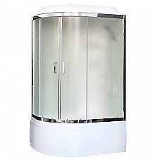 Душевая кабина Royal Bath ВК 120x80 RB8120BK6-WC-CH-R стекло матовое задние стенки Белые