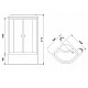 Заказать Душевая кабина Royal Bath BK 100x100 RB100BK3-WT с гидромассажем в магазине сантехники Santeh-Crystal.ru