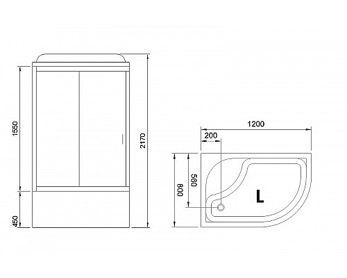 Santeh-Crystal.ru: Душевая кабина Royal Bath BK 120x80 RB8120BK6-WC-L без гидромассажа Заказать Душевая кабина Royal Bath BK 120x80 RB8120BK6-WC-L без гидромассажа в магазине сантехники Santeh-Crystal.ru