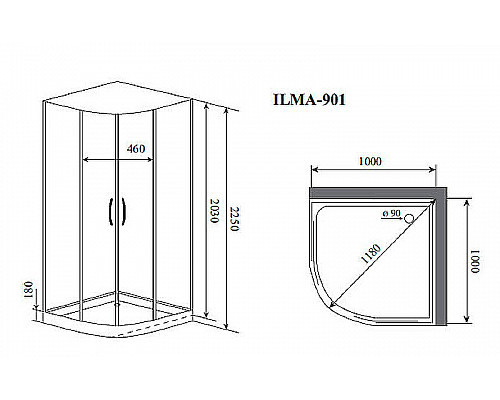 Santeh-Crystal.ru: Душевая кабина Timo Premium 100x100 ILMA901B без гидромассажа Заказать Душевая кабина Timo Premium 100x100 ILMA901B без гидромассажа в магазине сантехники Santeh-Crystal.ru