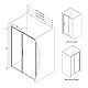 Купить Душевая дверь AM.PM Gem 140 W90G-140-1-195BT профиль Черный матовый стекло прозрачное в магазине сантехники Santeh-Crystal.ru
