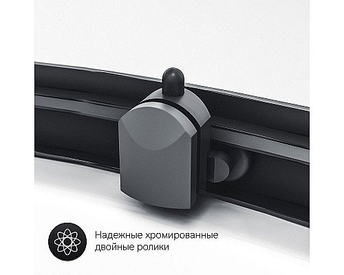 Заказать Душевой уголок AM.PM Gem 100х80 W90G-404-100280-BT профиль Черный матовый стекло прозрачное в магазине сантехники Santeh-Crystal.ru