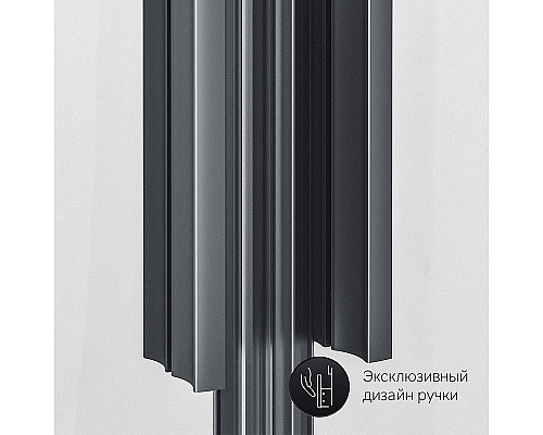 Заказать Душевой уголок AM.PM Gem 100х80 W90G-404-100280-BT профиль Черный матовый стекло прозрачное в магазине сантехники Santeh-Crystal.ru